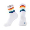 Calcetines deportivos de bádminton engrosados color arcoíris Cuatro Estaciones transpirables para exteriores para correr casual pareja media pantorrilla al por mayor