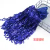 En stock 30cm borla lentejuelas láser encaje DIY decoración falda vestido baile latino accesorios ropa encaje al por mayor