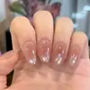 Recomendado por Estudiantes Uñas Koreanas Estilo Ins Brillantes Rosa Degradado Efecto Agua Ojo de Gato, Uñas Portables Suaves