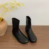 Botines Ajustados de Punta Redonda Estilo Coreano Francés para Mujer, con Tacón Oculto para Aumentar la Altura, Botines tipo Calcetín sin Cordones, Botas tipo Martin, Novedad Otoño/Invierno 2026