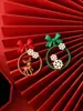 Brincos de Árvore de Natal Estrela Dourada de Inverno para Mulheres Design Único de Nicho Brincos de Árvore de Natal Meteoro Elegantes de Alta Qualidade