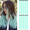 En Stock Entrega Inmediata Transfronterizo Extensiones de Cabello de Fibra Sintética de Color Extensiones de Cabello Adhesivas Sin Costuras Pieza Única Tinte de Cabello Colgante de Oreja Pieza Única