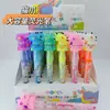 Novo Stitch 6 Mini Marca-Texto Estilo Desenho Animado Silicone Cabeça Única 6-Colorido Caneta para Caderno Prêmios para Estudantes