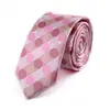 Corbata de Seda para Hombre Hecha a Mano de Fábrica Edición Estrecha de 5 cm Corbata de Poliéster Jacquard Rayada Profesional para Vestir Entrevista OEM