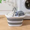 Cubo plegable portátil de plástico para coche, cubo multifuncional para niños, viajes al aire libre, hogar, venta al por mayor de fábrica