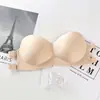 Lencería sin tirantes para mujer, Top tipo tubo push-up antideslizante, Anti-exposición, Pechos pequeños, Sujetador de espalda bonita, Sin aros, Sujetador sin tirantes invisible