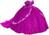 Vestido de desempenho adulto AliExpress europeu e americano, vestido de baile, ombro de fora, saia grande, decalque floral, vestido ventura, fio colorido, vestido de noite