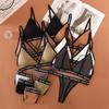 Conjunto de ropa interior de algodón con hilo de comercio exterior para mujer, estilo deportivo, sexy, estilo francés, copa triangular en forma de T, que envuelve el pecho.
