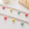 Cortina de Cuentas Arcoíris Dopamina Adornos con Encaje Cuentas Oxford Decoración Encaje DIY Tejido Hecho a Mano Pequeños Adornos Accesorios