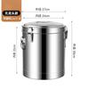 Balde Térmico de Aço Inoxidável de Grau Alimentício Grande Capacidade Quiosque de Gelo Raspado Comercial Balde de Gelo para Chá de Leite de Leite de Soja Balde Térmico para Arroz Balde para Sopa