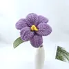 Tulipanes de Flor Abierta, Tejidos a Mano, Hilo Flores Eternas, Ramo Terminado Regalo