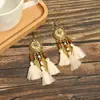 Pendientes Largos con Borlas Estilo Étnico al por Mayor para Mujer, Pendientes Versátiles de Personalidad Moda Retro de Yunnan Tendencia Envío Directo