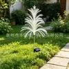 Luz de jardim de água-viva de cinco camadas transfronteiriça, luz de estaca de solo luminosa de fibra óptica, luz solar decorativa de paisagem à prova d'água com efeitos coloridos