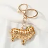 Chaveiro de Cabra Fofo Coreano Cravejado de Diamantes para Mulheres, Chaveiro Criativo para Carro, Pingente de Bolsa Moderno, Presente Atacado