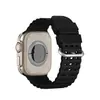 Adecuado para correas de Apple Watch, correas de Ultra Watch, correas de reloj deportivo S11, correas de silicona transpirables con agujeros tipo océano para Apple
