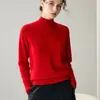 Suéter Consinee 100% Caxemira para Mulheres, Suéter Grosso Solto de Inverno, Novo Suéter Básico de Gola Alta Meia, Malha de Sete Pontos Estilo Europeu e Americano
