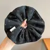Pañuelo Cuadrado de Tela Estilo Coreano, Lazo para el Cabello de Encaje Hueco Estilo Mori Dulce, Accesorio para el Cabello de Alta Gama, Cola de Caballo Estilo Francés