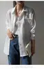 Camisa Branca de Algodão e Linho de Manga Longa Feminina Protetor Solar Top Primavera e Verão 2025 Estilo Coreano Preguiçosa Solta Casual Camisa Jaqueta