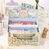 Conjunto de Régua Transparente Desenho Animado 15cm, Incluindo Régua Reta e Régua de Triângulo, Conjunto de Aprendizagem de Medição, Material Escolar
