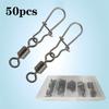 50 Piezas de Anillos de Ocho de Cobre Puro, Juego de Pines Reforzados de Acero Inoxidable 304 2 4 6 8 10 # Conector Giratorio para Señuelo