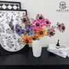 Flor artificial com 3 cabeças, textura aveludada, crisântemo de ráfia realista, flor artificial de alta qualidade, decoração de casa realista, comércio exterior transfronteiriço