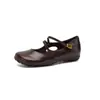 Zapatos Mary Jane deportivos de cuero más cómodos, versión coreana, otoño 2026, tacón bajo, punta redonda, cuero genuino, correa única, zapatos para mujer