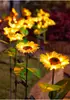 Luces Solares de Suelo Transfronterizas, Luces Decorativas Impermeables para Exteriores con Forma de Girasol, Luces Solares de Césped con Forma de Girasol, Súper Brillantes y de Bajo Consumo