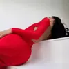Transfronterizo europeo y americano nuevo sexy moda sin espalda manga larga cordones costuras abertura vestido largo tubo mujer