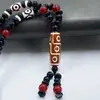 Colar de Contas Dzi de Nove Olhos do Tibete, Corrente para Suéter de Ágata com Contas Dzi de Nove Olhos, Colar Longo Estilo Étnico Vintage para Homens e Mulheres