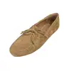 Zapatos Mocasines Planos de Moda para Mujer, Estilo Nuevo, Primavera y Otoño 2026, Puntera Redonda