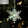 Nuevas Decoraciones Navideñas Transfronterizas, Copos de Nieve de Acrílico Coloridos, Colgantes para Árbol de Navidad, Decoraciones de Boda, Decoraciones Navideñas Tridimensionales