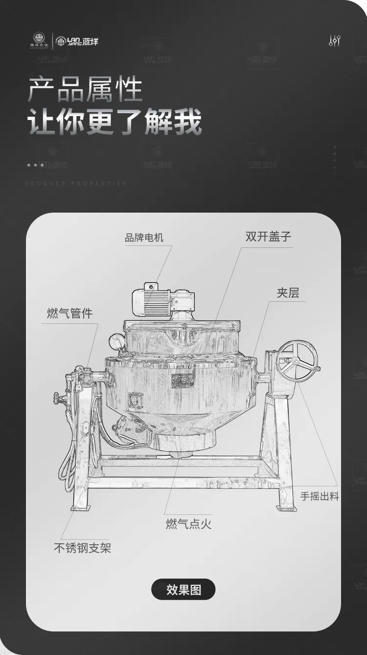 南洋夹层锅&mdash;&mdash;燃气可倾式(新款）_0