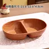 Bandeja rectangular de PP imitación madera de nogal transfronteriza, caja redonda de frutas Tai Chi, bandeja ovalada para frutos secos al por mayor