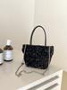 Nova Bolsa de Paetês Transfronteiriça, Design de Nicho, Bolsa de Mão Versátil e Fashion, Bolsa de Ombro Elegante com Corrente, Bolsa Transversal para Mulheres
