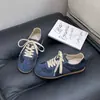 Tênis Casual Patchwork de Cano Baixo Estilo Alemão Feminino 2026 Respirável Versátil Confortável Cadarço Esportivo Casual Tênis de Board Sola Lisa Bico Redondo