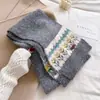 Bufanda de Punto de Felpa Suave y Cera Estilo Coreano Estilo Ins de Doble Cara para Mujer Cálida de Invierno Bufanda de Lana para Estudiante