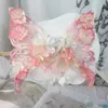 Flor de Seda Flor de Flor de Pelo Mariposa Grande Presión Trasera Super Hada Polilla Borla Todo-partido Antiguo Hanfu Accesorios para el Cabello