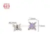 Aretes de Aleación de Titanio G23 Estrella de Nueve Puntas, Clavos para Cartílago de la Oreja, Clavos para la Lengua, Clavos para el Labio, Clavos para la Ceja, Clavos para el Pezón, Joyería Piercing Personalizada al por Mayor