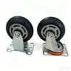 Ruedas universales silenciosas, ruedas giratorias de goma de alta resistencia, carritos, carretillas de plataforma plana, remolques y accesorios de rueda única