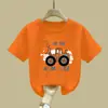 2400# Roupa Infantil Algodão Desenho Animado Camiseta Infantil de Manga Curta Verão 2 Novas Meninas Meninos Crianças Médias e Grandes Top