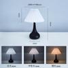 Lámpara de mesa medieval europea transfronteriza plisada para dormitorio, ambiente, lámpara de noche decorativa de tela USB, luz nocturna creativa ins