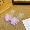 Populares accesorios para zapatos de gelatina japoneses y coreanos, decoraciones de zapatos de cristal transparente, dijes de flores de moda para zapatos DIY y hebillas para zapatos para mujer