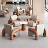 Mesa y Sillas de Negociación Combinación Área de Descanso Lujo Ligero Moderna Área de Descanso Mesa de Recepción Mesa de Negociación Oficina de Ventas Salón de Belleza Recepción
