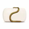 Bolsa de Embrague de PU de Venta Directa Transfronteriza de Comercio Exterior de Verano Forma de Serpiente Bolso Cruzado de Hombro de Moda Bolso de Cena Europeo y Americano