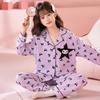 Pijamas infantis primavera e outono algodão meninas roupas para casa 2025 novo estilo meninas terno de algodão meninas roupas de ar condicionado para meninas