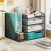 Suporte para Armazenamento de Arquivos, Cesto Organizador Multifuncional para Mesa, Caixa Organizadora de Mesa, Suporte para Livros, Estante de Escritório, Armazenamento de Dados