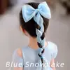 Acessórios de Cabeça da Princesa Elsa para Meninas Acessórios de Cabelo Alfinete de Gelo e Neve Faixa de Cabeça Elsa Fita de Laço Presilha de Cabelo Trançada para Crianças