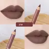 Delineador de Labios Snow White 28 Colores Larga Duración y Sin Desvanecimiento Lápiz Labial de Maquillaje Diario para Niñas Lápiz Labial de Comercio Exterior