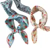 Pañuelo de Seda con Flores Estilo Resort para Mujer, Moda de Alta Gama, Pañuelo Decorativo de Alta Gama para la Cabeza, Diseño Único de Nicho, Accesorios para la Cintura