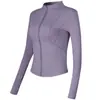 Top de fitness con cremallera completa ropa casual para correr yoga elástico ajustado adelgazante chaqueta transpirable secado rápido cuello alto manga larga